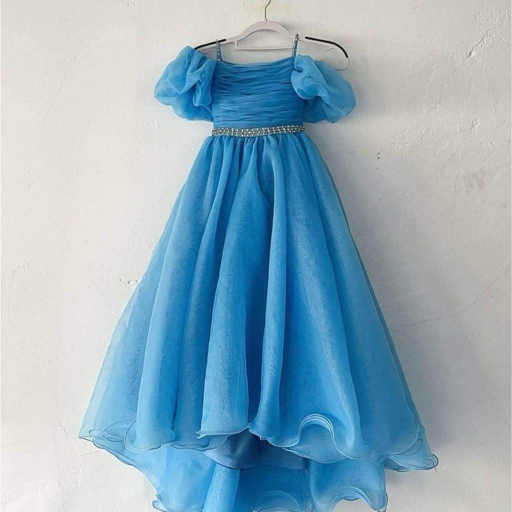 Elegant Blue Kids Pageant Dress 4T 5T